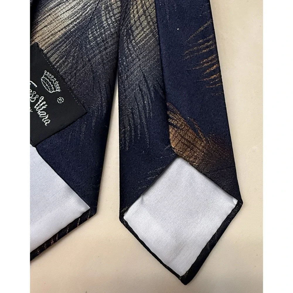 Oak Hill Memphis Countess Wara New York Men's Neck Tie Logo Brown Blue